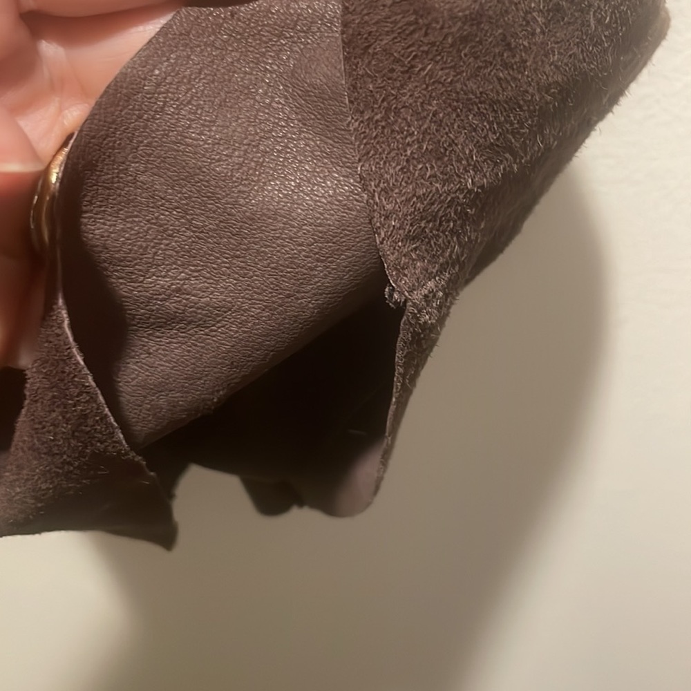 Yvonne & Marie Soft Chocolate Suede Gaucho Split Seamed Pleat Front So Cool - Picture 7 of 9